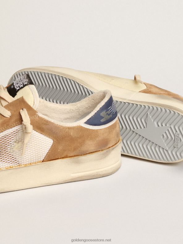 mehed Stardan beežist nailonist ja tubaka seemisnahast sisetükkidega võrgustGolden Goose B6B0T604