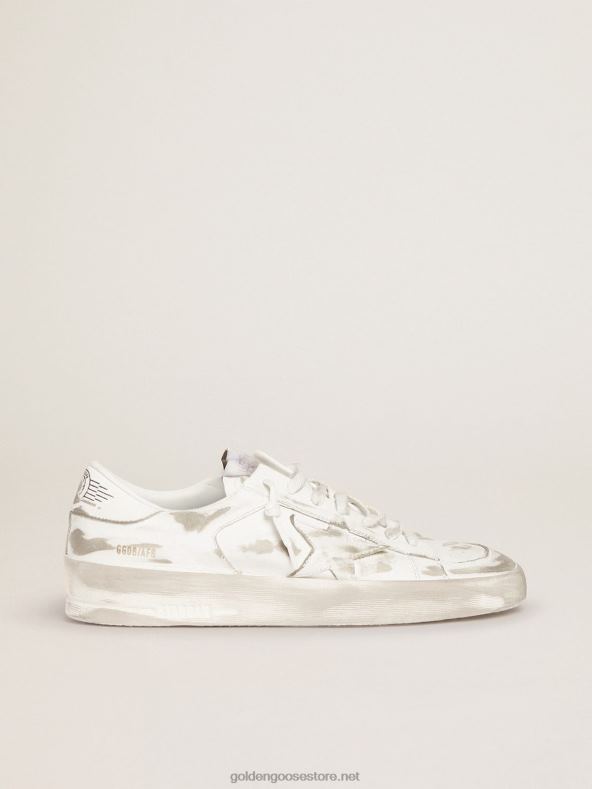 mehed Stardani valgest nahast tossud sisseelatud töötlusegaGolden Goose B6B0T627