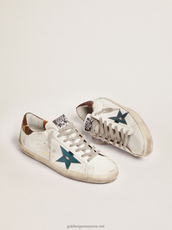 mehed super-staar tossud bensiinisinise metallist nahast tähe ja kamuflaažist ripstop kangast kontsagaGolden Goose B6B0T676
