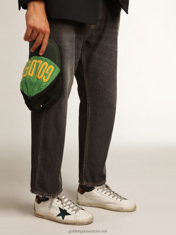 mehed super-staar tossud bensiinisinise metallist nahast tähe ja kamuflaažist ripstop kangast kontsagaGolden Goose B6B0T676