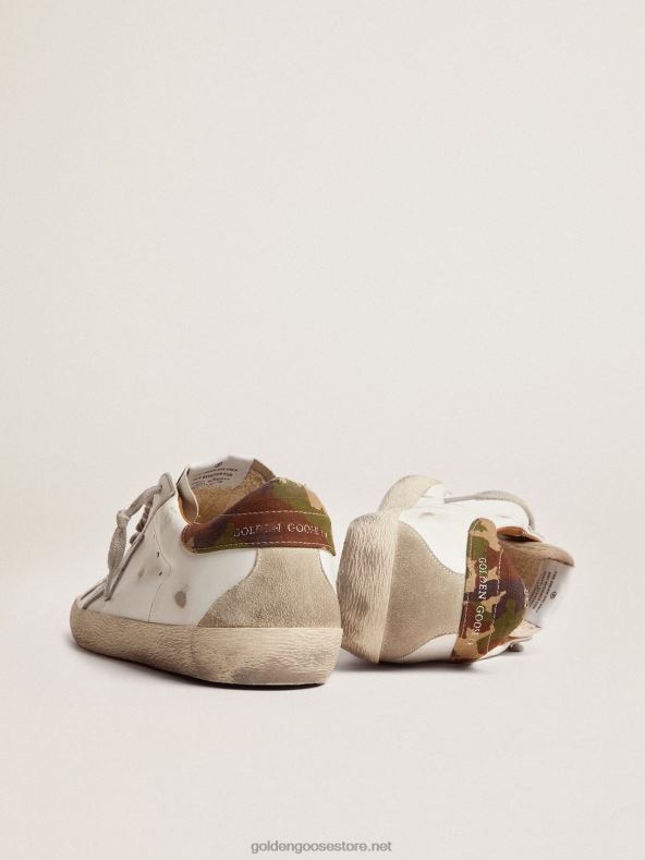 mehed super-staar tossud bensiinisinise metallist nahast tähe ja kamuflaažist ripstop kangast kontsagaGolden Goose B6B0T676