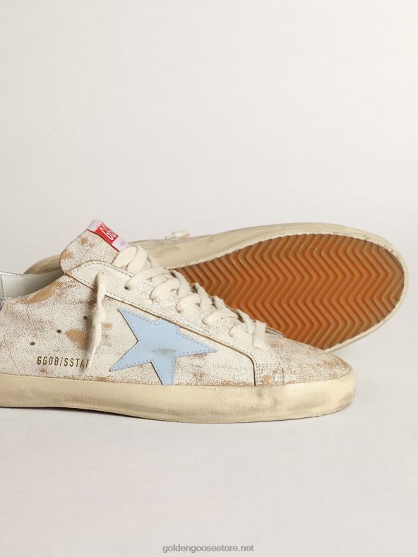 mehed superstaar tossud suitsuse helesinise nahktähe ja hõbedase metalliknahast kontsagaGolden Goose B6B0T522