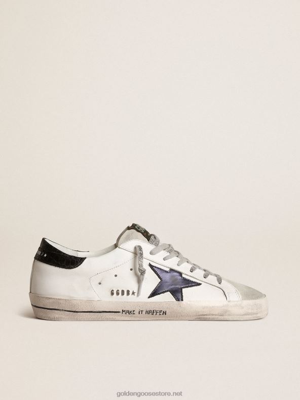 mehed supertäht sinise metalliknahast tähe ja musta kontsagaGolden Goose B6B0T665