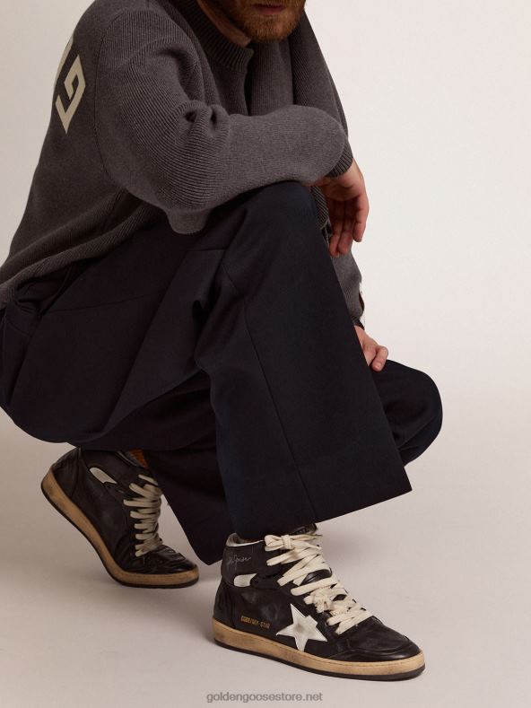 mehed sky-star tossud mustast nappa-nahast valge nappa-nahast tähegaGolden Goose B6B0T550