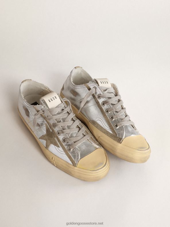 mehed v-star ltd hõbedasest metallist nahast tossud jäähallist seemisnahast tähegaGolden Goose B6B0T637