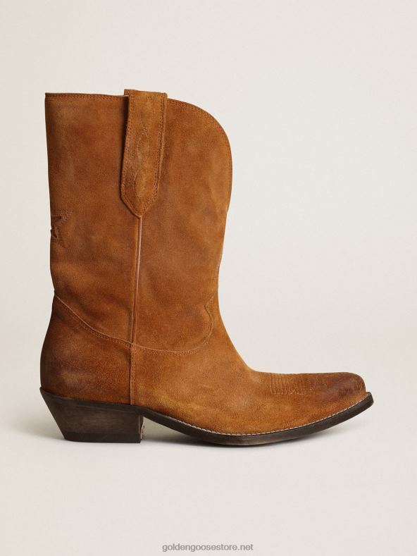 naised tubakavärvi seemisnahast madala sooviga saapad tähte sisekujundusegaGolden Goose B6B0T430