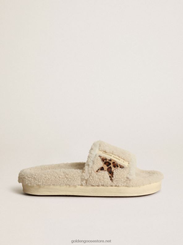 naised Poolstar beežis shearlingis leopardimustrilise poni nahatähegaGolden Goose B6B0T432