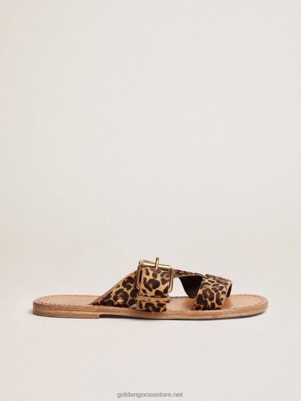 naised margaret lamedad sandaalid leopardimustrilisest poni nahastGolden Goose B6B0T437