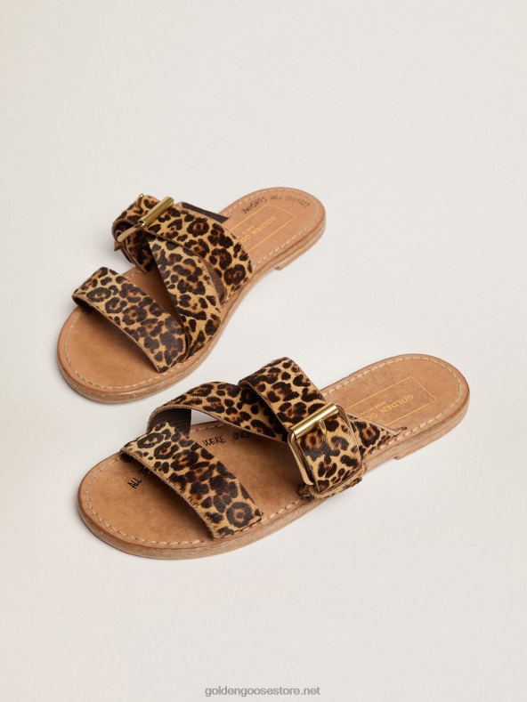 naised margaret lamedad sandaalid leopardimustrilisest poni nahastGolden Goose B6B0T437