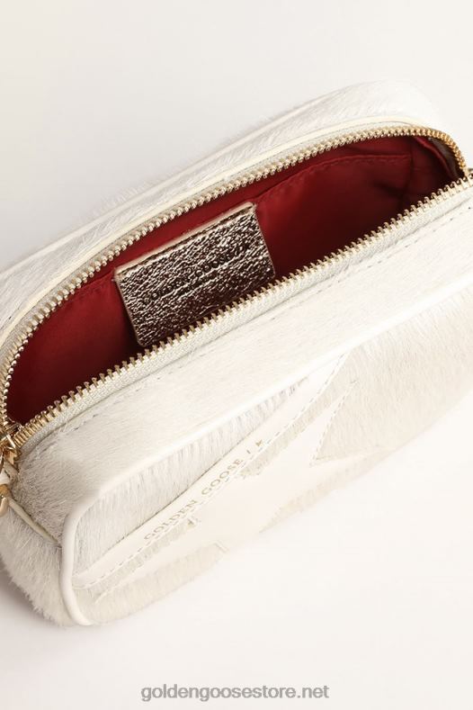 naised Pärandvalgest nahast minitähtekott koos toon-toonis tähegaGolden Goose B6B0T485