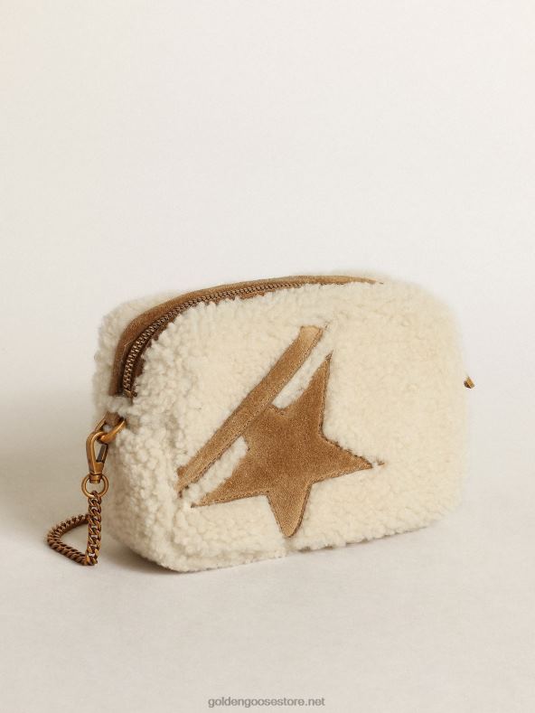 naised minitähtekott seemisnahast tähniga beežist säärlingistGolden Goose B6B0T455