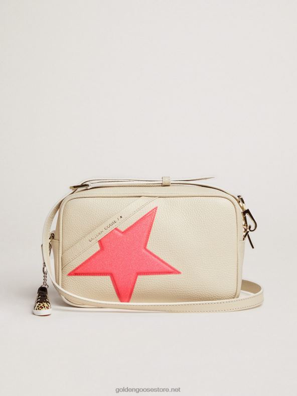 naised määrdunudvalge tähtekott vasarnahast fuksia kuldsest hanetähest sillerdava säraga B6B0T494