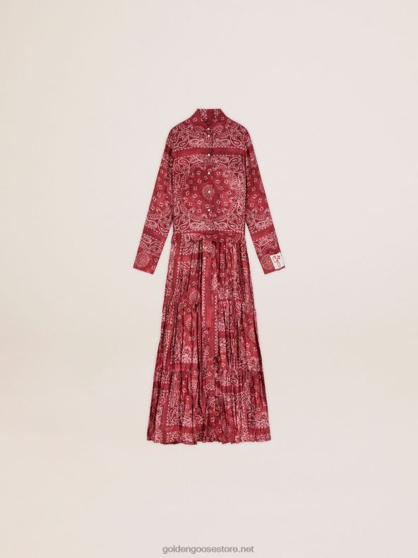 naised Burgundia kollektsiooni särkkleit paisley mustrigaGolden Goose B6B0T1023