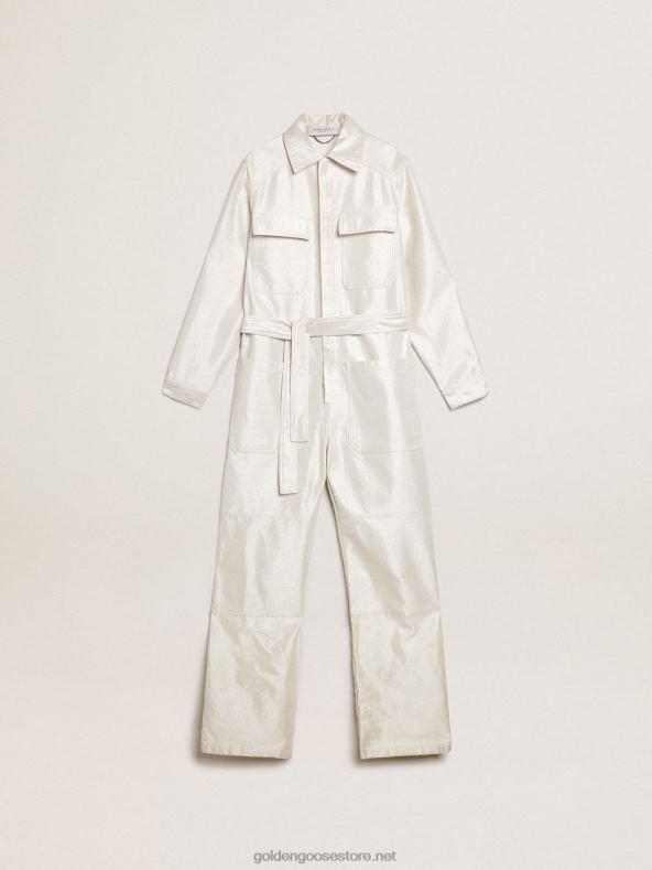 naised kuldne valge teksakombinesoon B6B0T926