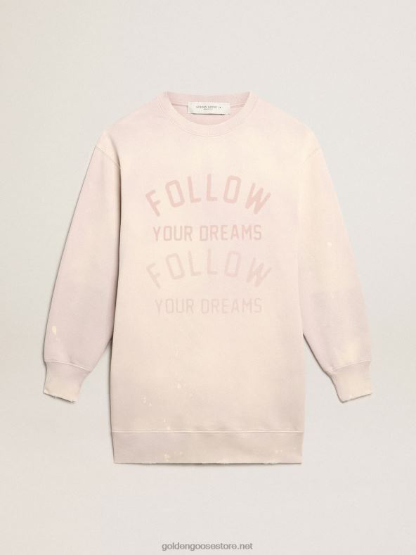 naised distressed-viimistlusega kahvaturoosa dressipluusGolden Goose B6B0T968