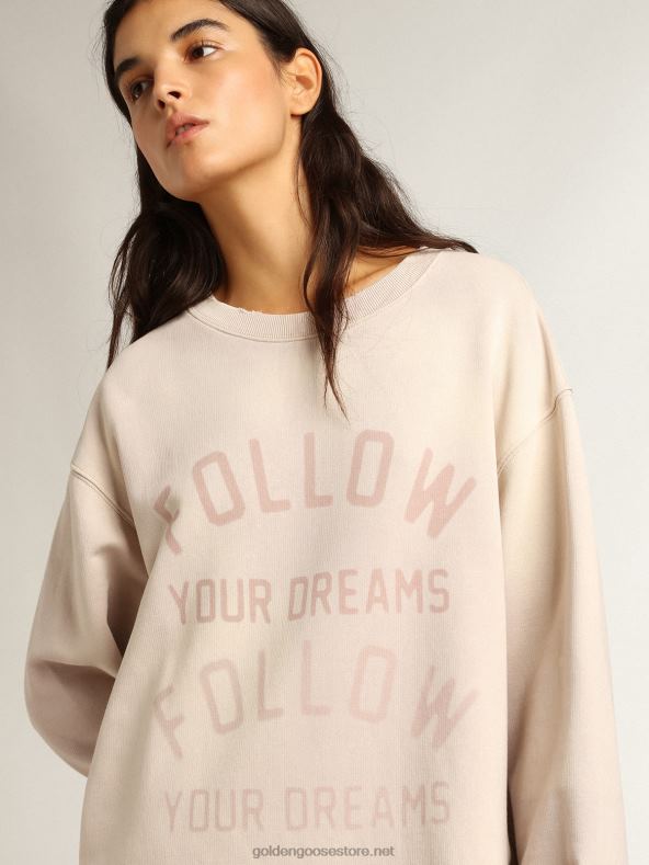 naised distressed-viimistlusega kahvaturoosa dressipluusGolden Goose B6B0T968