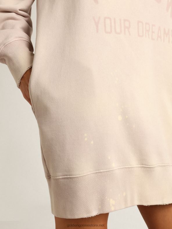 naised distressed-viimistlusega kahvaturoosa dressipluusGolden Goose B6B0T968