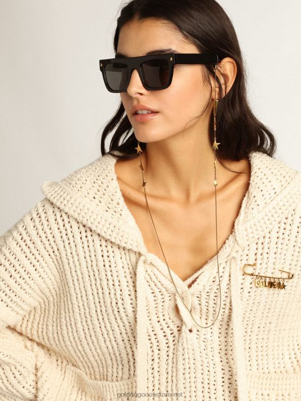 naised kapuutsiga papüürusevärvi puuvillane toppGolden Goose B6B0T1046