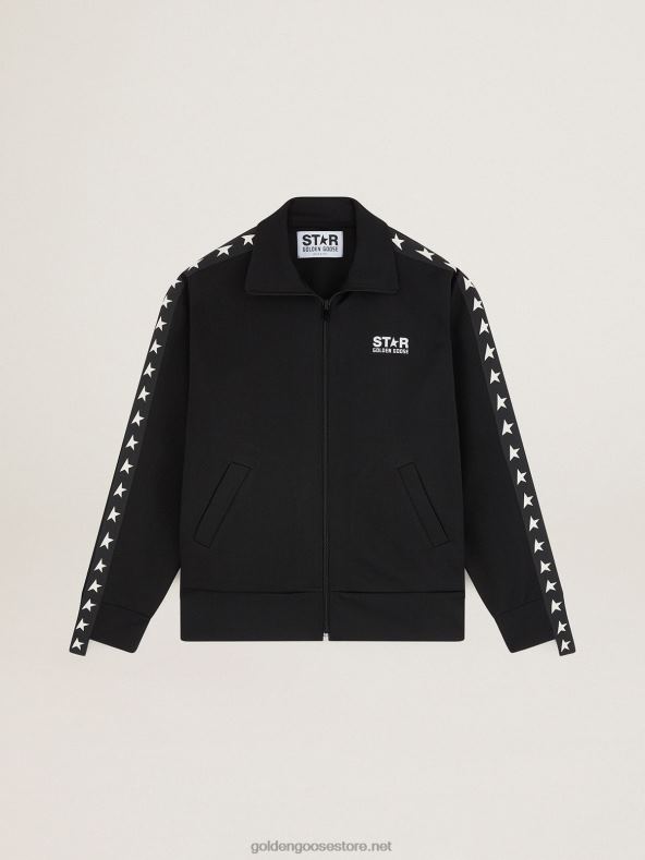 naised must lukuga dressipluus kontrastsete valgete tähtedegaGolden Goose B6B0T949