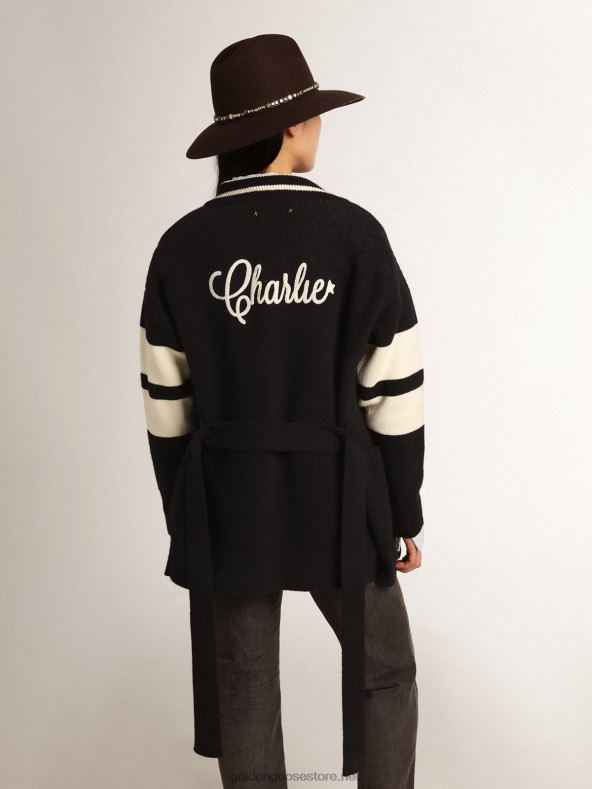 naised sinine travel kollektsiooni kardigan vööga vöökohalGolden Goose B6B0T985