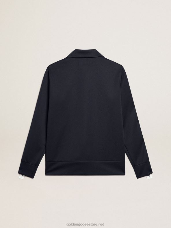 naised tumesinine lukuga dressipluus valge riba ja kontrastsete tärnidegaGolden Goose B6B0T917