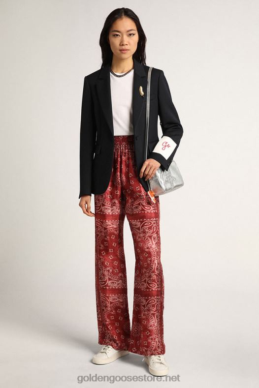 naised tumesinisest villasest gabardiinist üherealine bleiserGolden Goose B6B0T1064