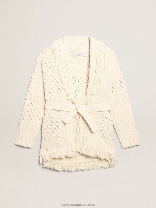 naised vööga papüürusevärvi puuvillane kardiganGolden Goose B6B0T959