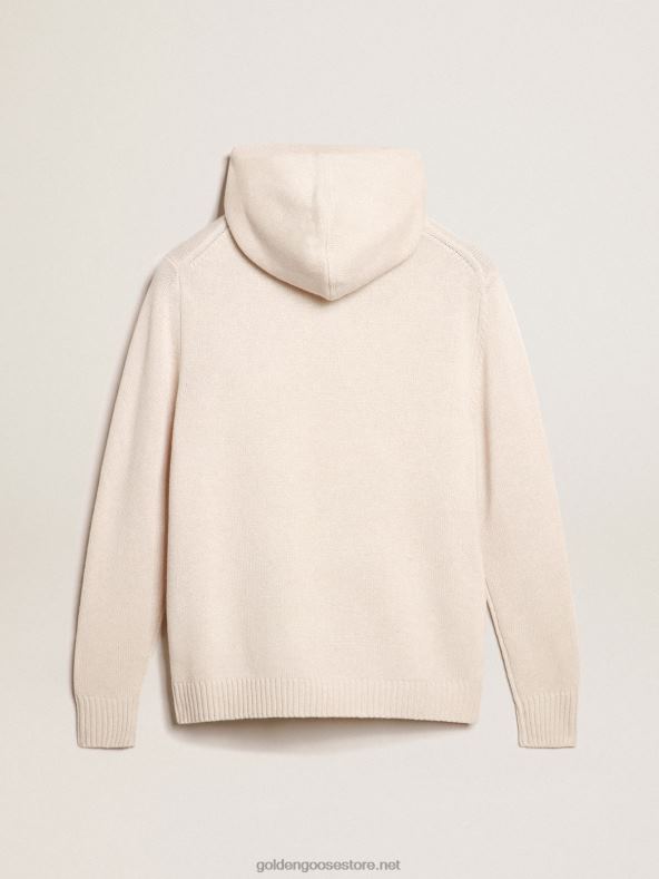 naised valge kašmiirisegu kapuutsiga dressipluusGolden Goose B6B0T983