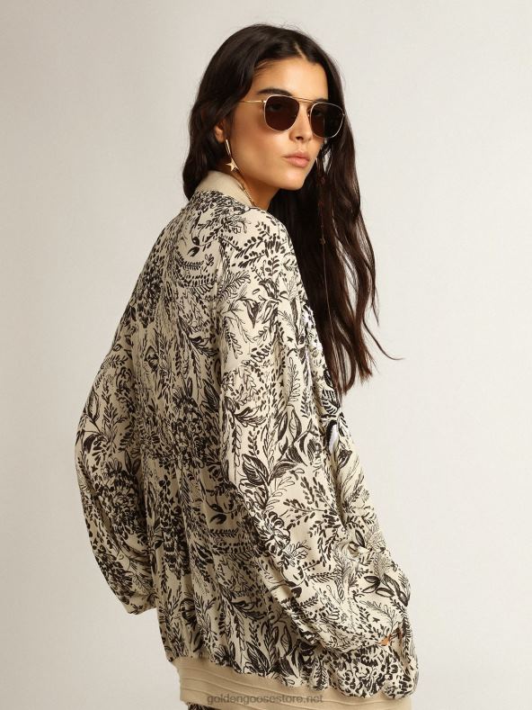 naised valge viskoosist kardigan toile de jouy trüki ja tikandigaGolden Goose B6B0T1047