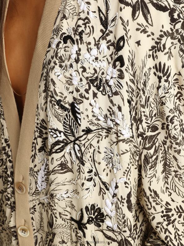 naised valge viskoosist kardigan toile de jouy trüki ja tikandigaGolden Goose B6B0T1047