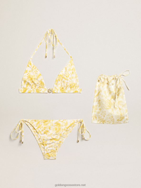 naised kuurortkollektsiooni bikiinid sidrunikollase trükigaGolden Goose B6B0T1008
