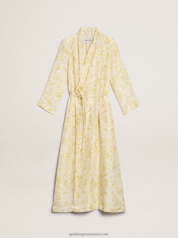 naised resort kollektsiooni linasegust kaftankleit sidrunikollase trükigaGolden Goose B6B0T1010