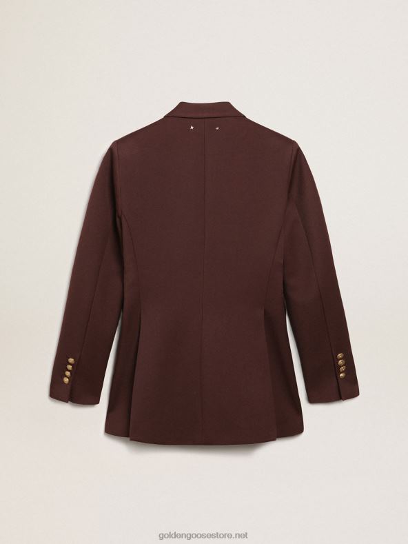 naised travel collection kaherealine bleiser siguri-kohvivärvi villasest gabardiinistGolden Goose B6B0T994