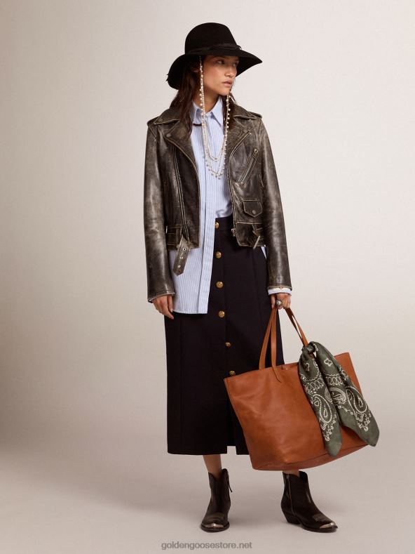 naised Tumesinisest villasest pliiatsiseelik kuldsete heraldiliste nööpidegaGolden Goose B6B0T1012