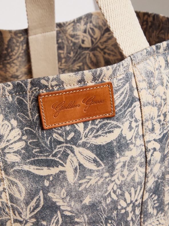 naised kuldne kuurordi kapselkollektsiooni lõuendist ookeanikott vintage-sinine kontrastiga B6B0T452