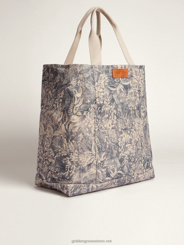 naised kuldne kuurordi kapselkollektsiooni lõuendist ookeanikott vintage-sinine kontrastiga B6B0T452