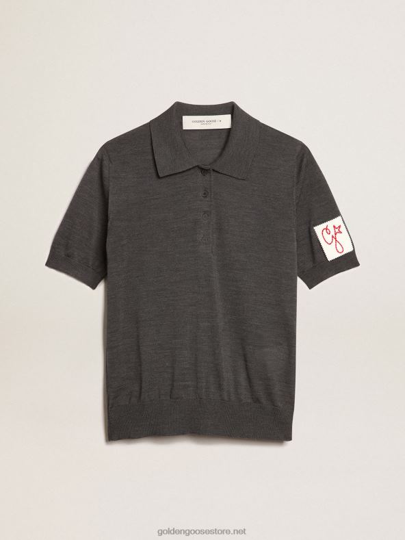 naised antratsiitmeriinovillasest polosärkGolden Goose B6B0T973