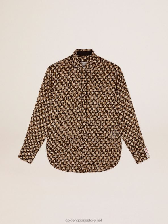 naised loomatrükiga poiss-sõbrasärk ja kuldne plumetisGolden Goose B6B0T1058