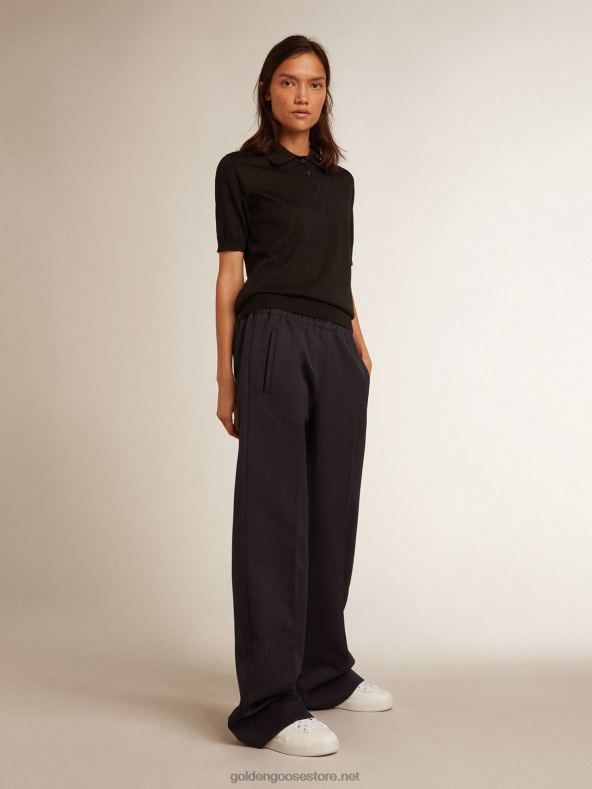 naised musta meriinovillase polosärkGolden Goose B6B0T943