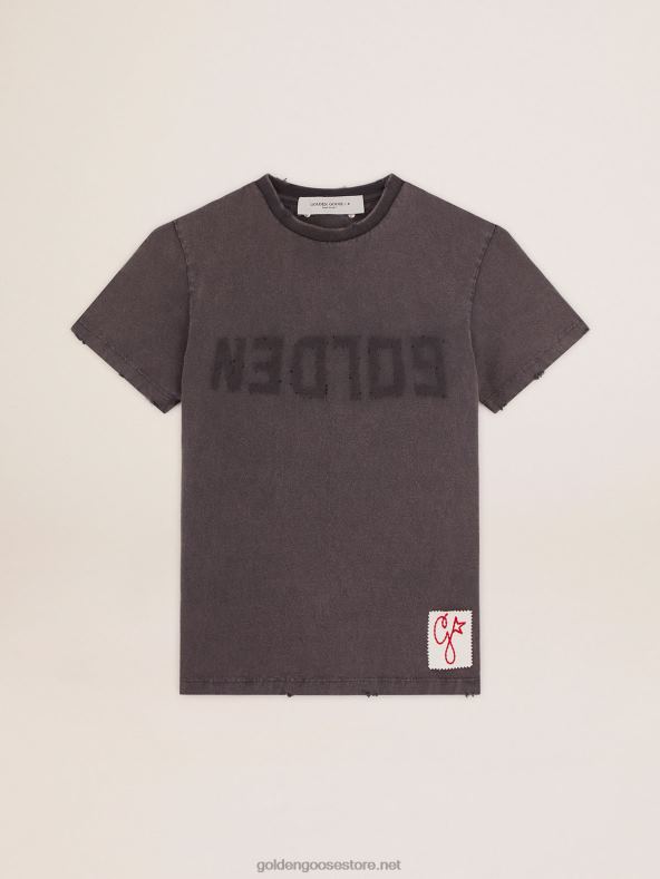 naised hädas slim-fit t-särk antratsiithallisGolden Goose B6B0T918