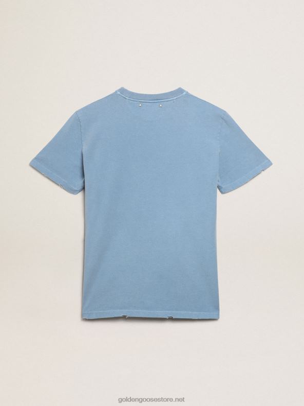 naised sadamasinise rännakukollektsiooni ahastuse efektiga T-särk toon-toonis kuldse kirjaga B6B0T1000