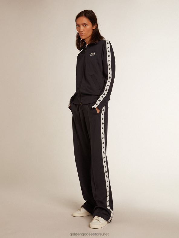 naised valge t-särk, mille ees on tumesinine tähtGolden Goose B6B0T925