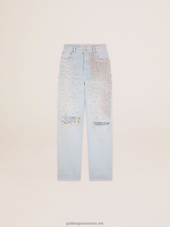 naised kollektsiooni pleegitatud kabošoni kristallidega kim teksadGolden Goose B6B0T927