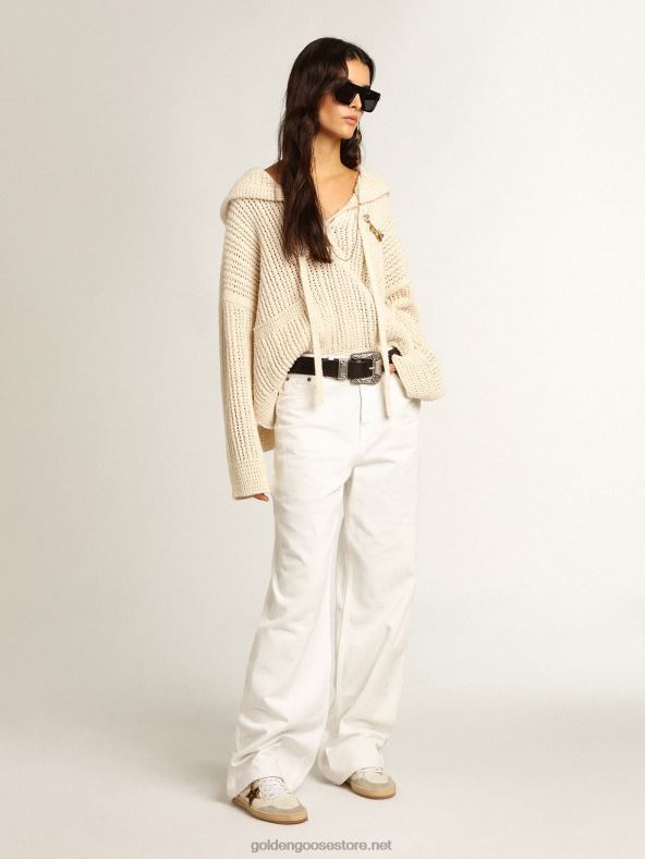 naised laia säärega teksad valgest teksastGolden Goose B6B0T1042