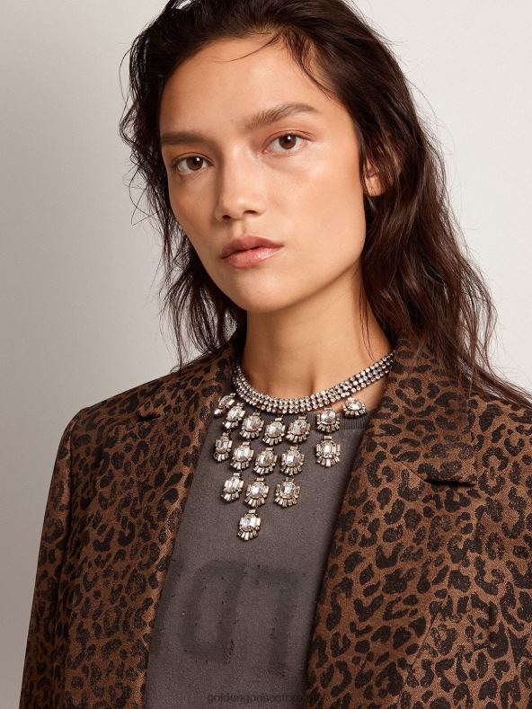 naised deco jewelmates kollektsiooni kaelakee vanakulla värvi baguette-kujuliste tilgakristallidegaGolden Goose B6B0T295