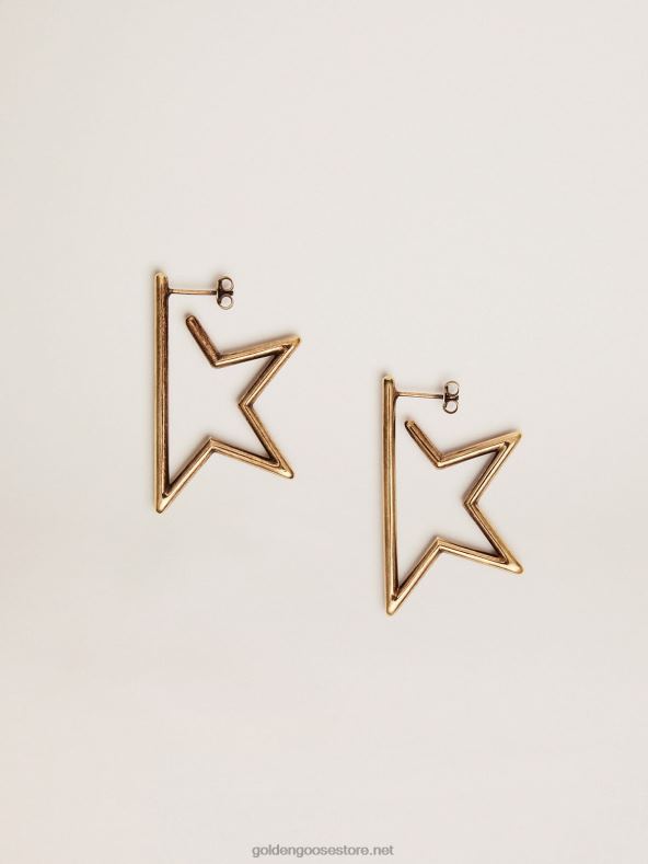 naised star jewelmates kollektsiooni kõrvarõngad vana kulla värviGolden Goose B6B0T392