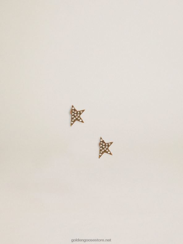 naised vanakuldsed kõrvarõngad dekoratiivsete kristallidegaGolden Goose B6B0T287