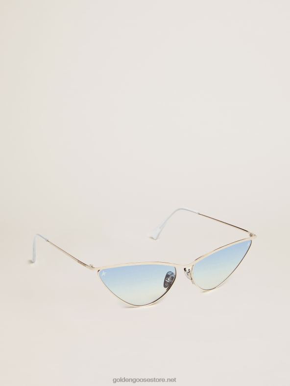 naised kassisilma stiilis päikeseraam scarlett hõbedase raami ja siniste läätsedegaGolden Goose B6B0T311