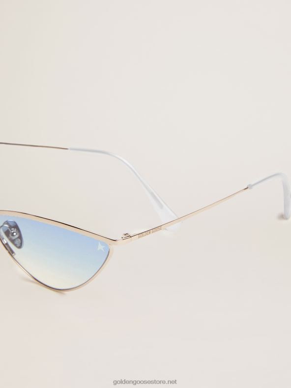 naised kassisilma stiilis päikeseraam scarlett hõbedase raami ja siniste läätsedegaGolden Goose B6B0T311