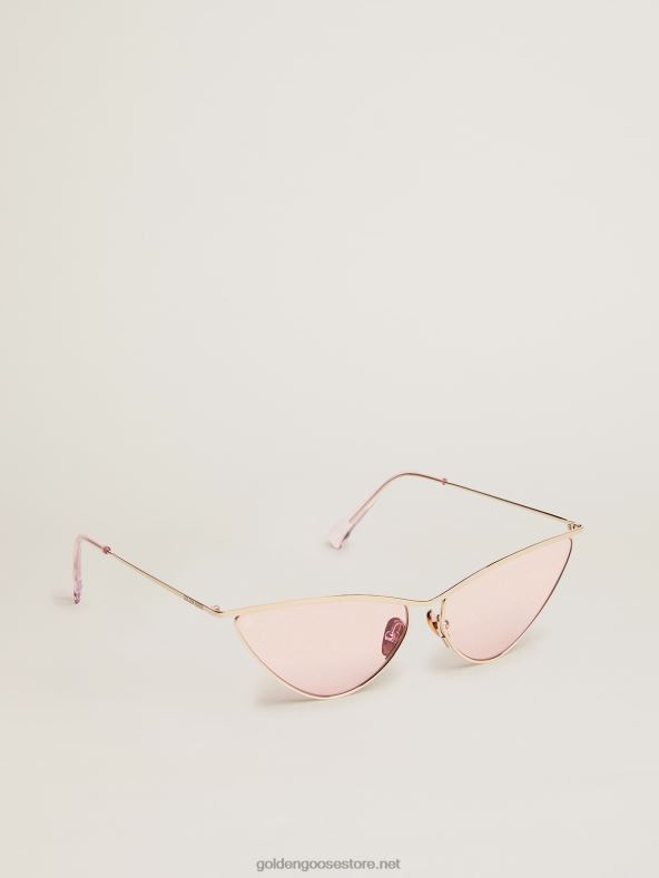 naised kassisilma stiilis päikeseraam scarlett roosade kullast raami ja roosade läätsedegaGolden Goose B6B0T321